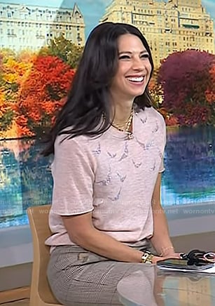 Natalie’s pink embellished tee on Today