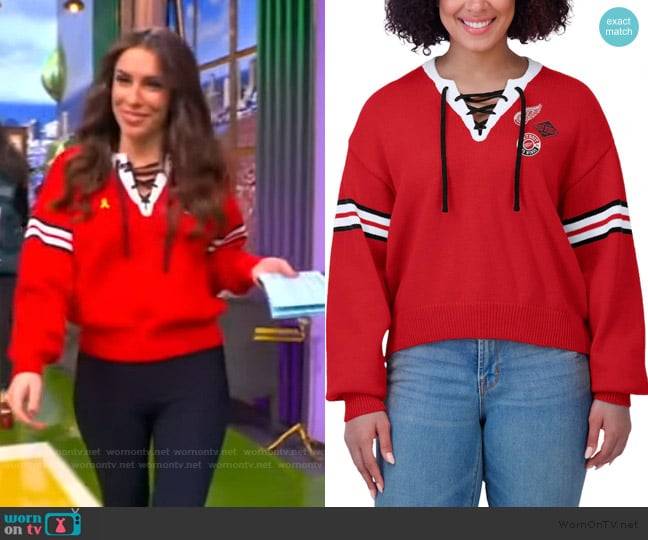 Erin Andrews by NHL Detroit Red Wings WEAR worn by Alyssa Farah Griffin on The View