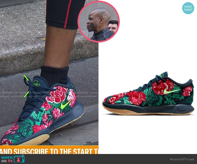 Nike LeBron 21 Premium Grandma's Couch Pack Sneakers in Father of Pearl worn by Ngo Okafor on Today