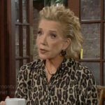 Nikki’s leopard print button down shirt on The Young and the Restless