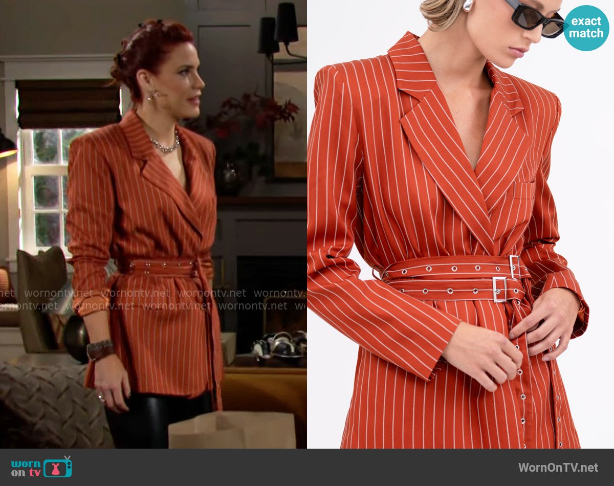 Nonchalant Label Axel Blazer worn by Sally Spectra (Courtney Hope) on The Young and the Restless