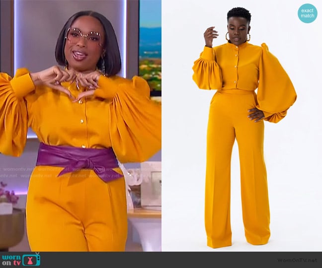 Olarsgrace Shabir Set Mustard worn by Jennifer Hudson on The Jennifer Hudson Show