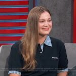 Olivia Holt’s contrast trim Polo on Access Hollywood