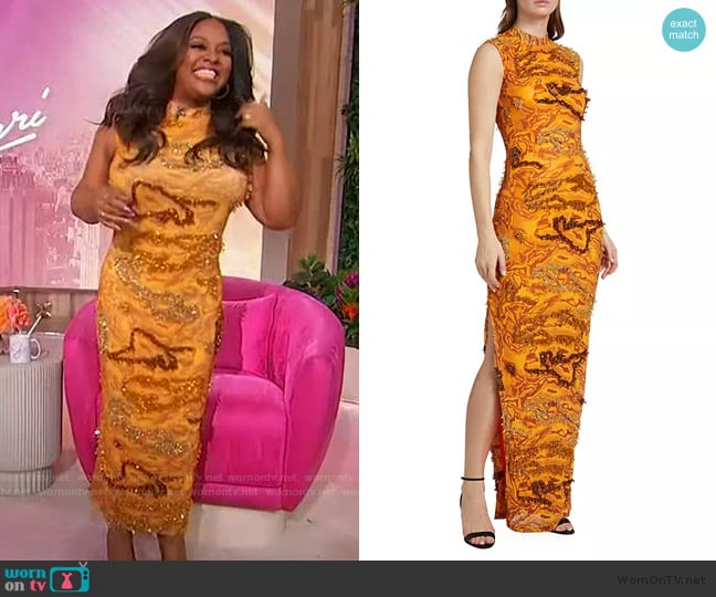 Onalaja Zusi Evergreen Column Maxi Dress worn by Sherri Shepherd on Sherri