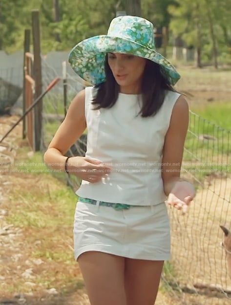 Paige's white top and mini skirt on Southern Charm