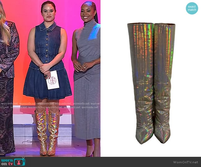 Paris Texas Metallic Boots worn by Donna Farizan on Today