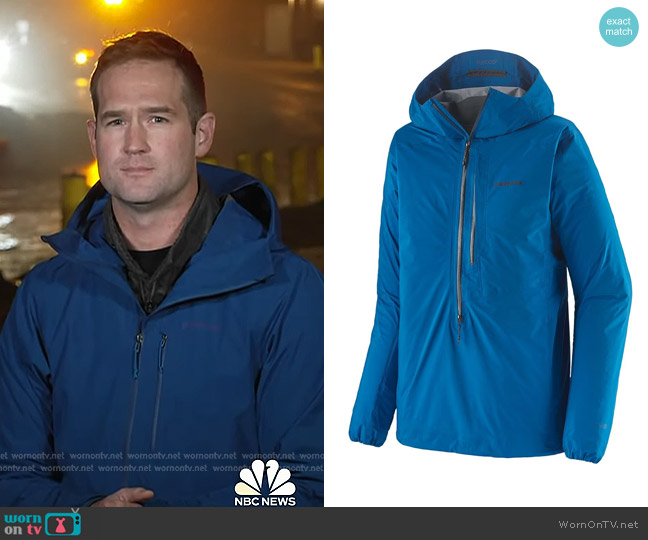 Patagonia M10 Anorak Jacket in Endless Blue worn by Morgan Chesky on Today