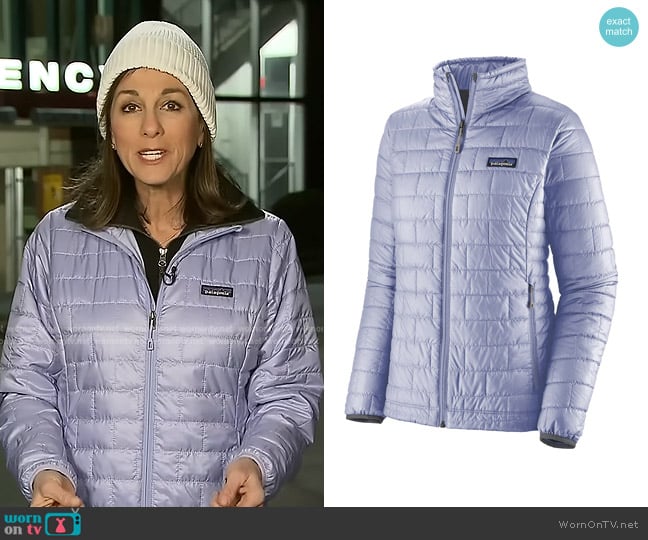 Patagonia Nano Puff Insulated Jacket worn by Janet Shamlian on CBS Evening News