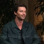 Patrick Schwarzenegger’s green shirt jacket on Today