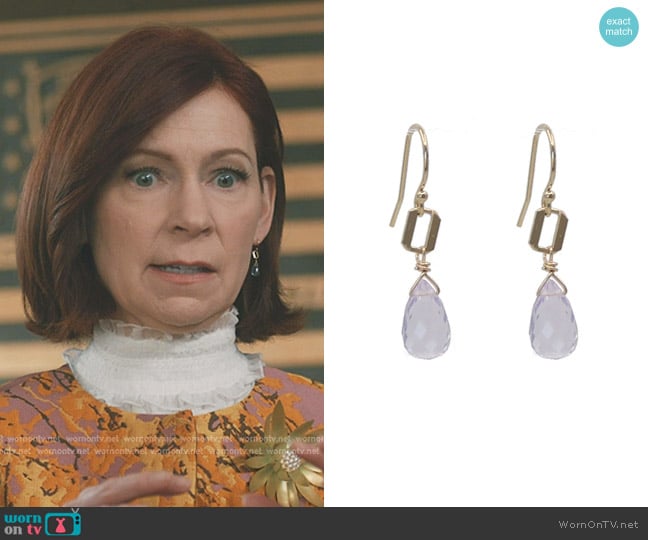 Peggy Li Lavender Amethyst Earrings worn by Elsbeth Tascioni (Carrie Preston) on Elsbeth