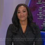 Brittany’s black pinstripe blazer dress on Good Morning America
