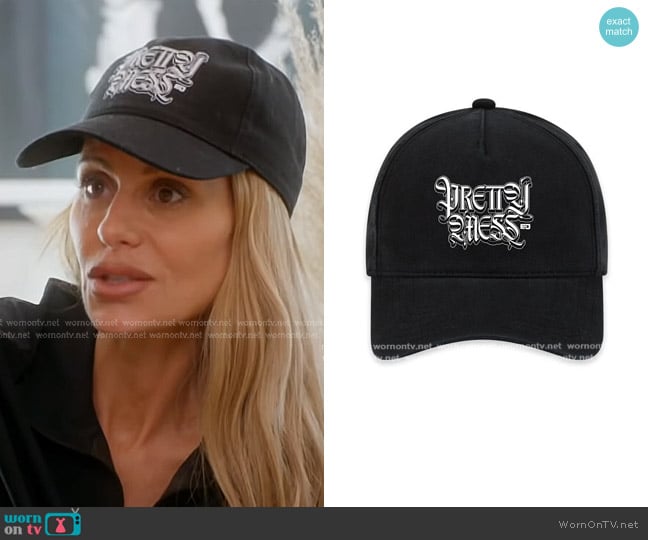 Erika Jayne Merch Pretty Mess Dad Hat in Black worn by Dorit Kemsley on The Real Housewives of Beverly Hills