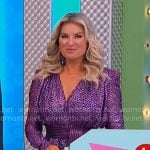 Rachel’s purple belted mini dress on The Price is Right