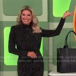 Rachel’s sparkly black mini dress on The Price is Right