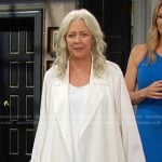 Rachel’s white long jacket on Days of our Lives