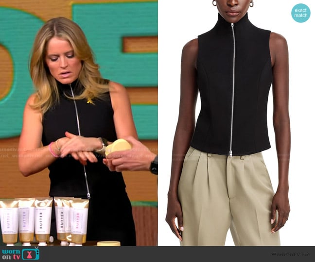 Rag and Bone Irina Zip Up Vest worn by Sara Haines on The View