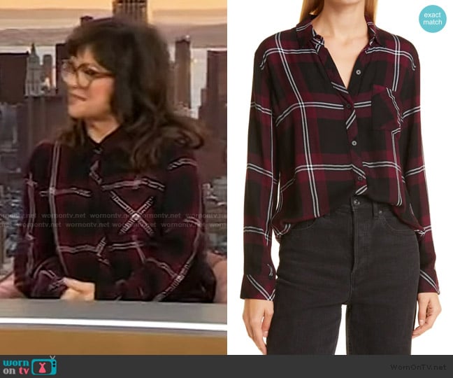 Rails Dylan Plaid Button-Up Shirt worn by Valerie Bertinelli on The Drew Barrymore Show