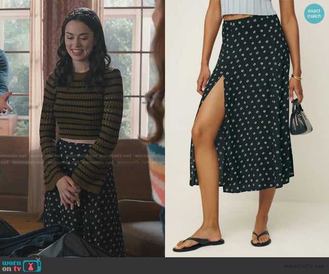 Reformation Zoe Skirt worn by Annie Sullivan (Anneliese Judge) on Sweet Magnolias