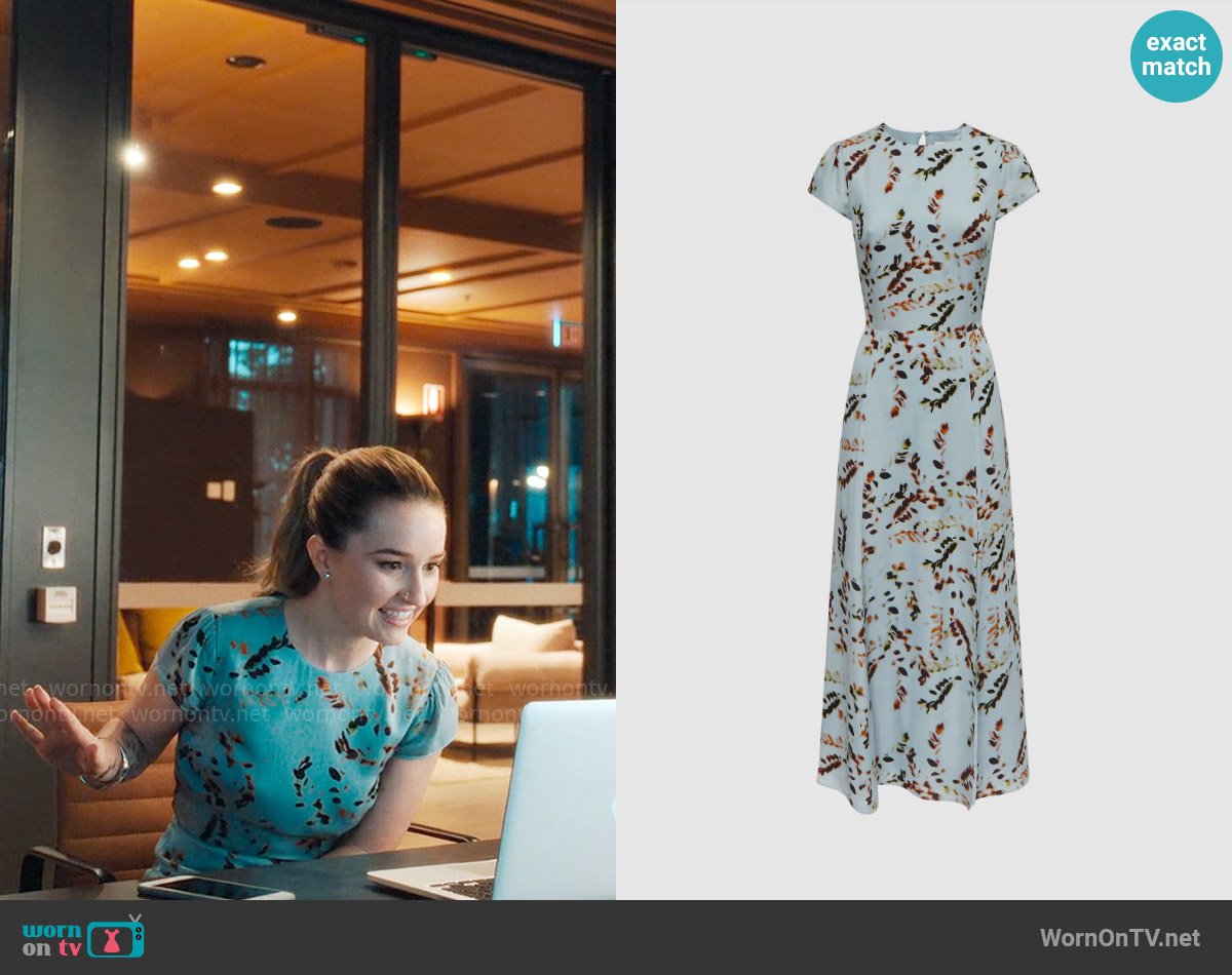 Reiss Livia Dress in Sage worn by Belle Gibson (Kaitlyn Dever) on Apple Cider Vinegar