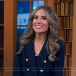 Rhiannon’s navy blazer with gold buttons on Good Morning America