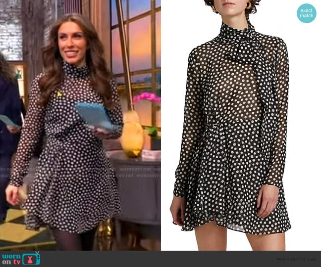 Ronny Kobo Carlotta Polka Dot Tie Minidress worn by Alyssa Farah Griffin on The View