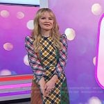 Rosebud Baker’s mixed plaid dress on Today