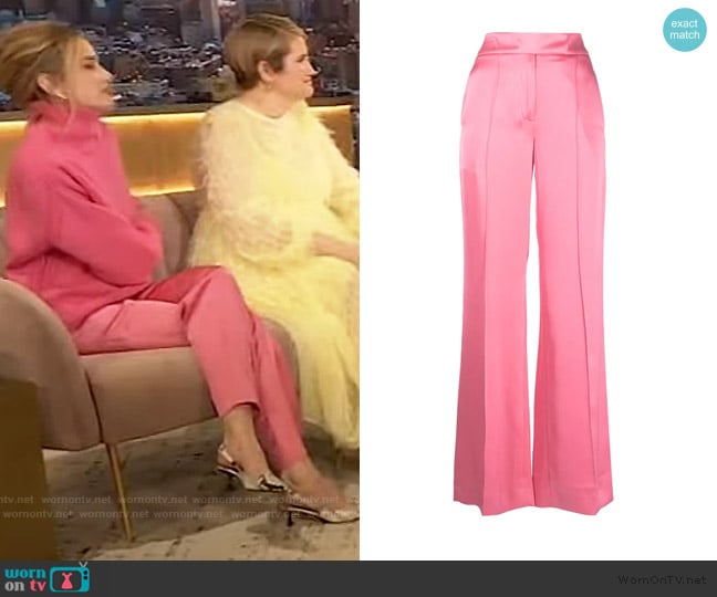 Sa Su Phi High-waisted flared trousers worn by Brianne Howey on The Drew Barrymore Show