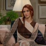 Sally’s snake mesh and lace panel dress on The Young and the Restless