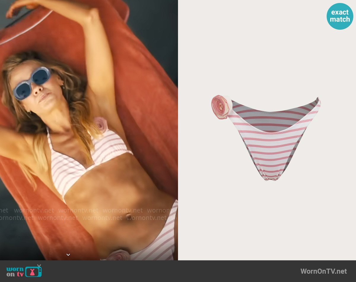 SAME Rose 90s Bottom in Pink Stripe worn by Jaclyn Lemon (Michelle Monaghan) on The White Lotus