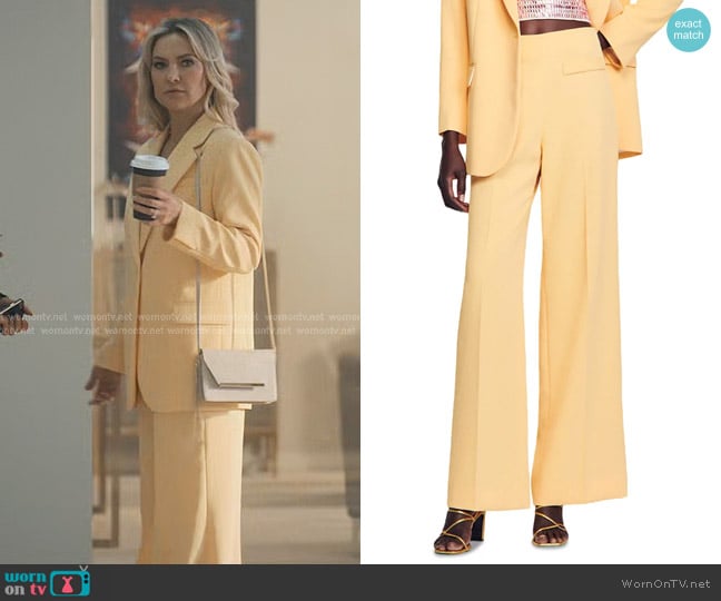 Sandro Ryanel Wide Leg Pants worn by Isla Gordon (Kate Hudson) on Running Point