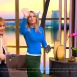 Sara’s blue and green colorblock dress on The View