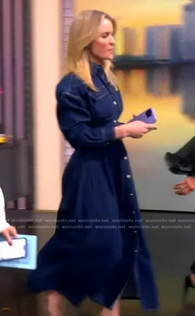 Sara's denim button front dress on The View