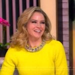 Sara’s yellow embellished sweater on The View