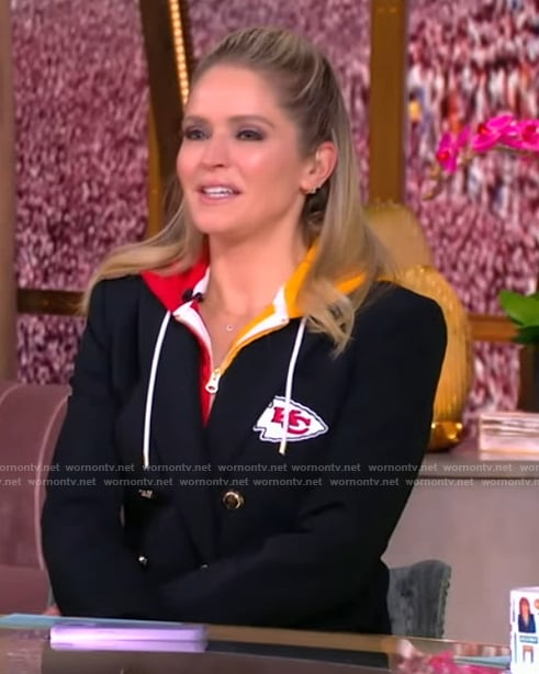 Sara’s black 49ers double breasted blazer on The View