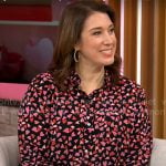 Sarah Gelman’s heart print blouse on CBS Mornings