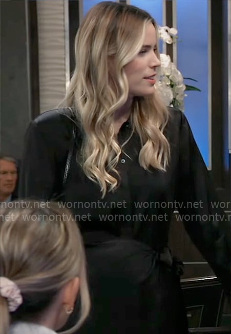 Sasha’s black shirtdress on General Hospital