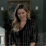 Sasha’s black star striped shirt on General Hospital