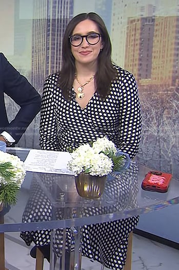 Savannah's polka dot wrap dress on Today