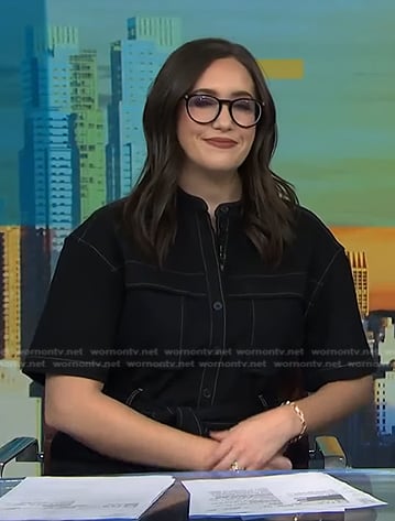 Savannah's black utility jumpsuit on NBC News Daily