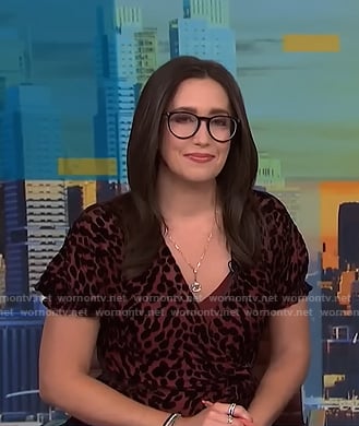 Savannah's brown animal print dress on NBC News