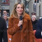 Savannah’s brown sherpa jacket on Today