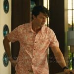 Saxon’s pink floral shirt on The White Lotus