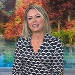 Dylan’s blue scalloped print wrap dress on Today