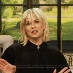 Selma Blair’s black button cape dress on The Drew Barrymore Show