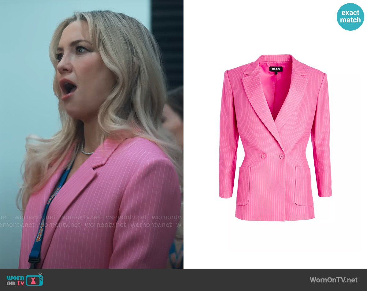 Ser.o.ya Natasha Blazer worn by Isla Gordon (Kate Hudson) on Running Point