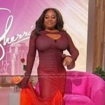 Sherri’s maroon ombre ruffle dress on Sherri