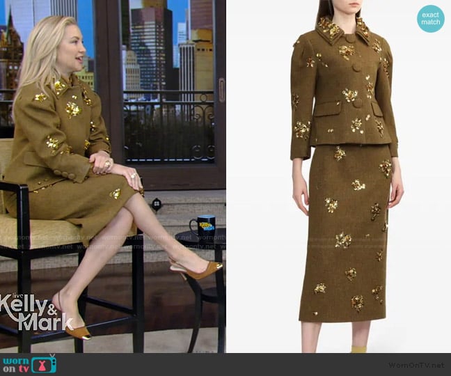 Shushu/Tong Sequin Embellished Jacket worn by Kate Hudson on Live with Kelly and Mark