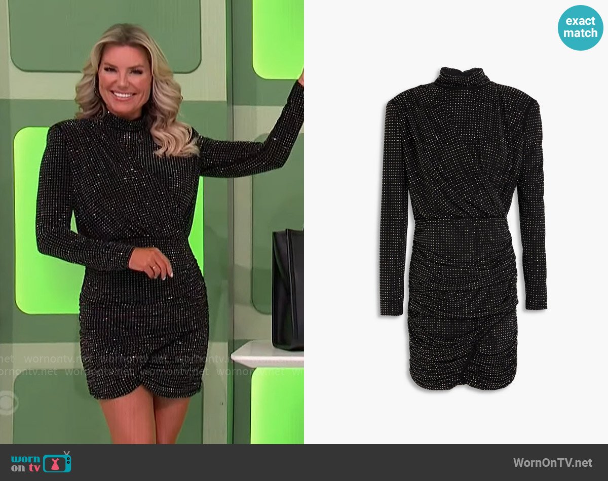 Rachel’s sparkly black mini dress on The Price is Right