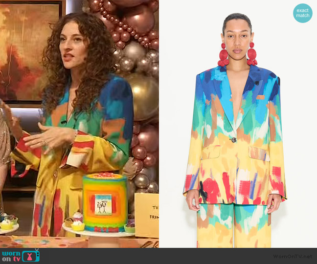 Simon Miller Lennox Crepe Jacket worn by Amirah Kassem on The Drew Barrymore Show