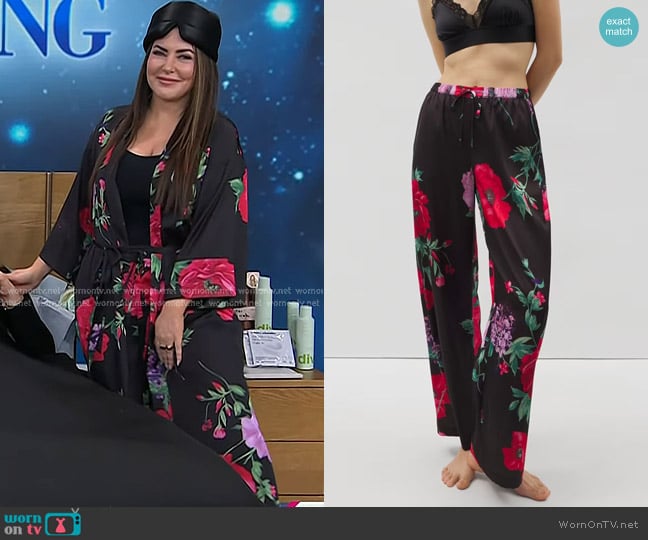 Bobbie’s black floral pants on Today